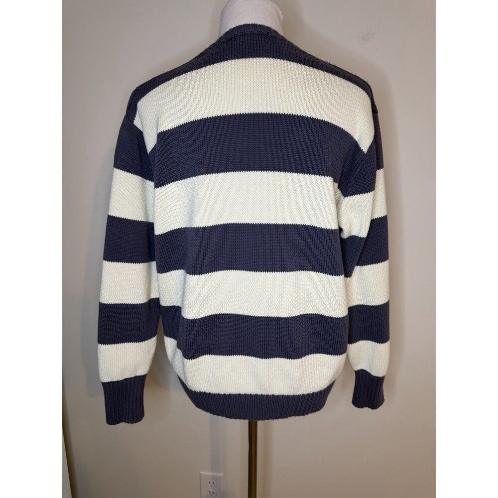 Brandy Melville Crew Neck Navy & Ivory, Cotton Stripe Sweater, One size - Picture 5 of 8